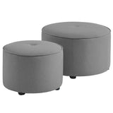 Etro 2 Piece Round Ottoman Set