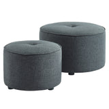 Etro 2 Piece Round Ottoman Set