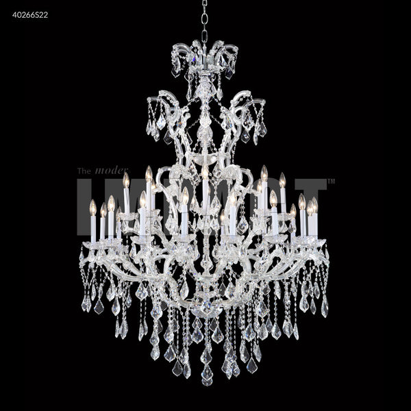 Maria Theresa Three-Tiered 24 Arm Crystal Entry Chandelier
