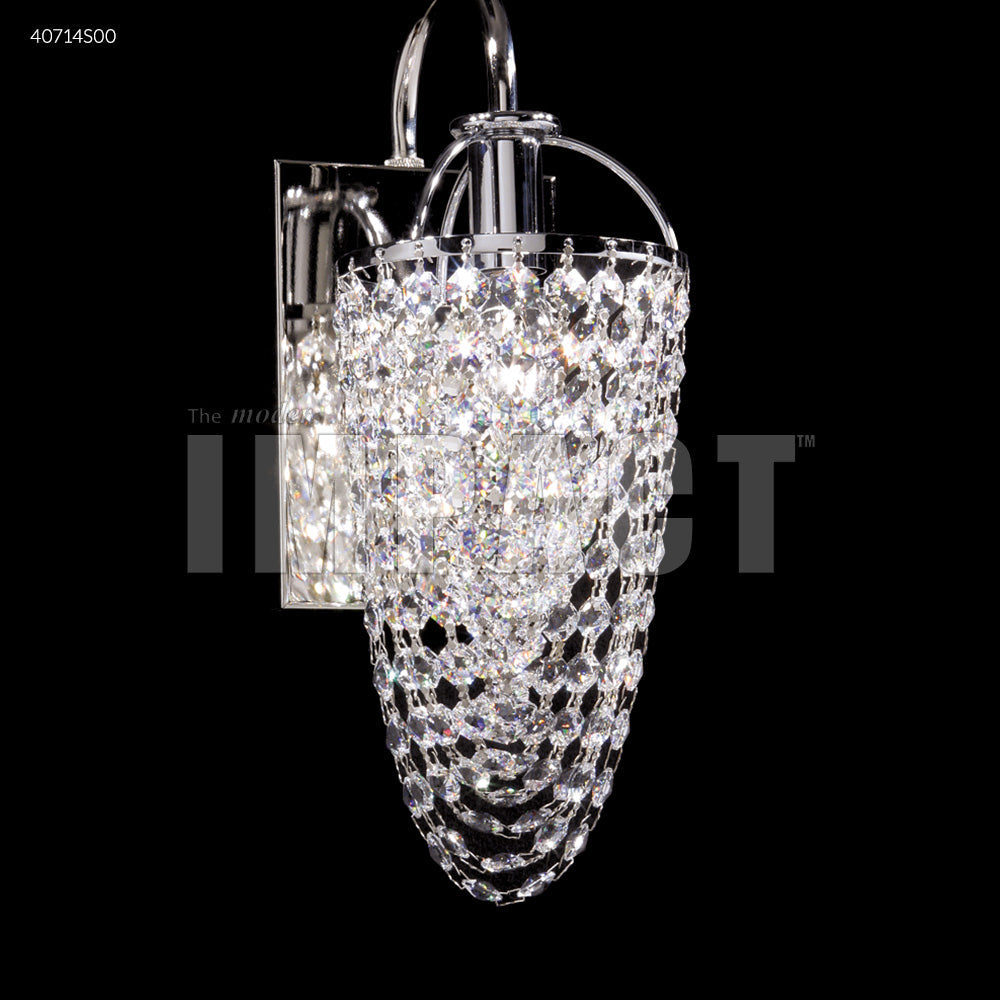 James R Moder Contemporary Crystal Basket Wall Sconce