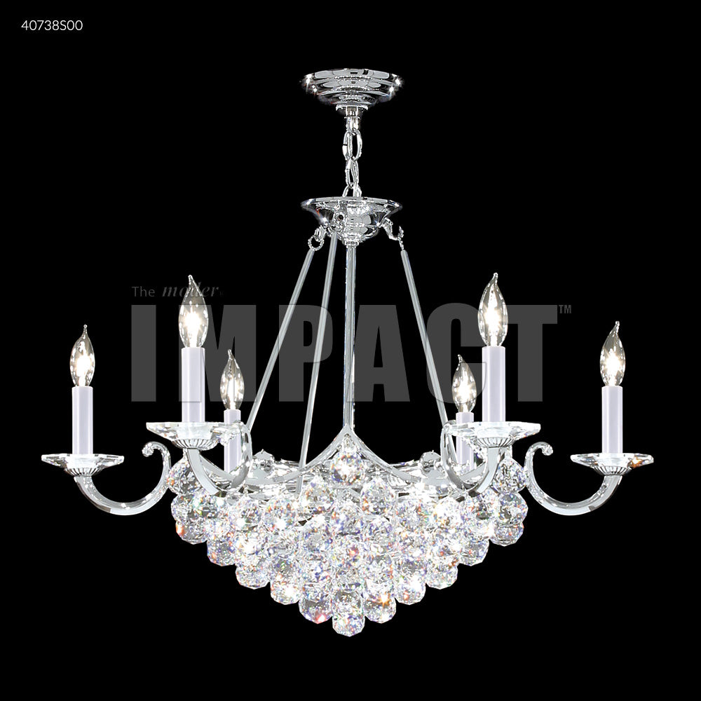 James R Moder Cascade 6 Arm Chandelier