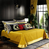 Lisa Gold Embroidered Jacquard Satin Duvet Cover Set