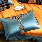 Oceana Embroidered Jacquard Satin Duvet Cover Set