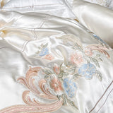 Esana White Embroidery Egyptian Cotton Duvet Cover Set