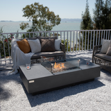 Elementi Plus - Cannes Rectangular Concrete Fire Pit Table - OFG416DG