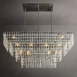 Radok 4 Tier Crystal Rectangular Chandelier 72"