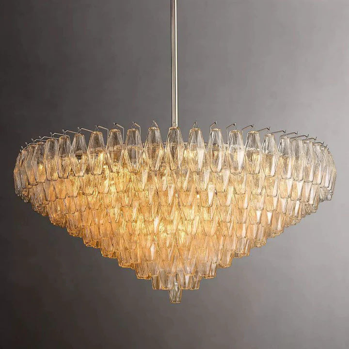 Vivaci Crystal Tiered Round Chandelier 47''