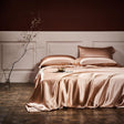 Royalis Rose Gold Luxury Pure Mulberry Silk Bedding Set Duvet Cover Set - Venetto Design Queen / 2 Pillowcases Venettodesign.com