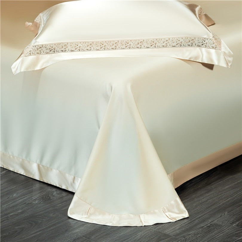 Willa Gold Modern Satin Egyptian Cotton Duvet Cover Set