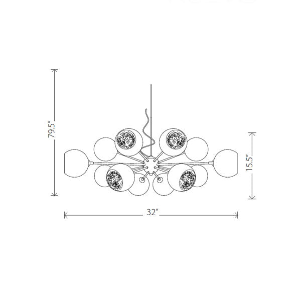 Nuevo Sylvie Suspension Chandelier