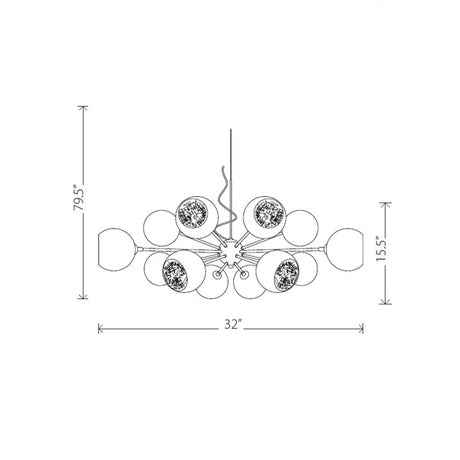 Nuevo Sylvie Suspension Chandelier