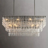 Radok 3 Tier Crystal Rectangular Chandelier 60"