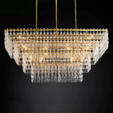 Radok 4 Tier Crystal Rectangular Chandelier 72"