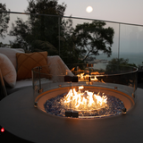 Elementi Plus - Colosseo Round Concrete Fire Pit Table - OFG414LG