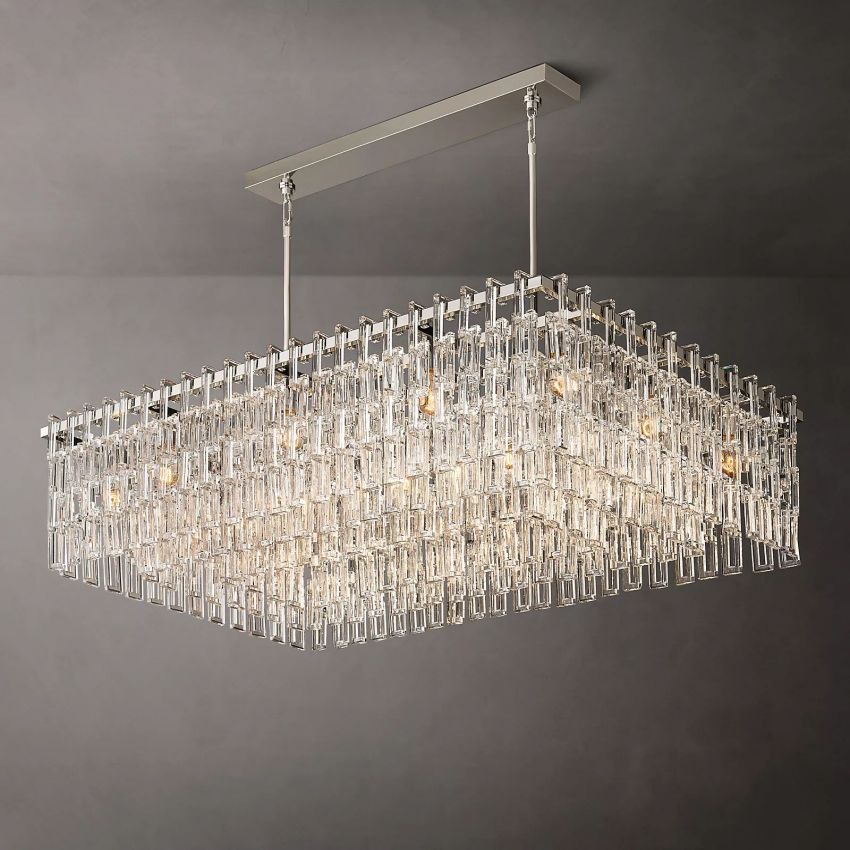 Mariginan K9 Crystal Rectangular Chandelier 60"