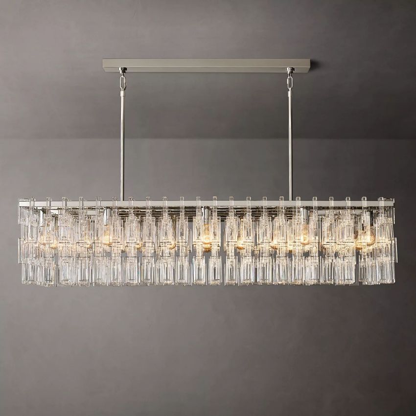 Mariginan K9 Crystal Rectangular Chandelier 60"