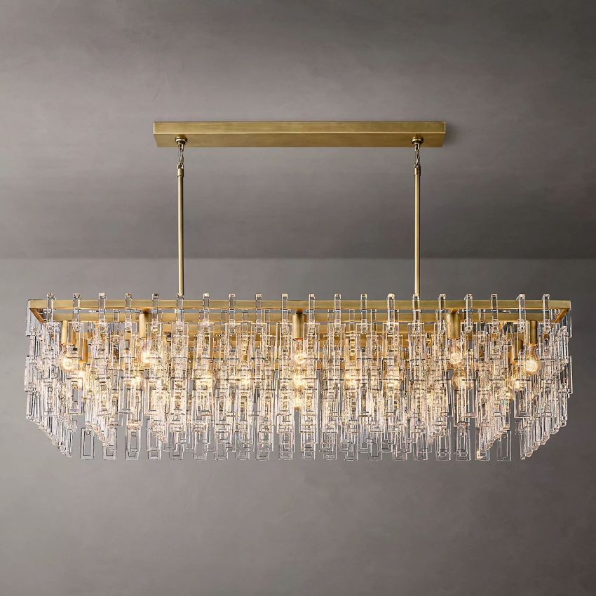 Mariginan K9 Crystal Rectangular Chandelier 60"