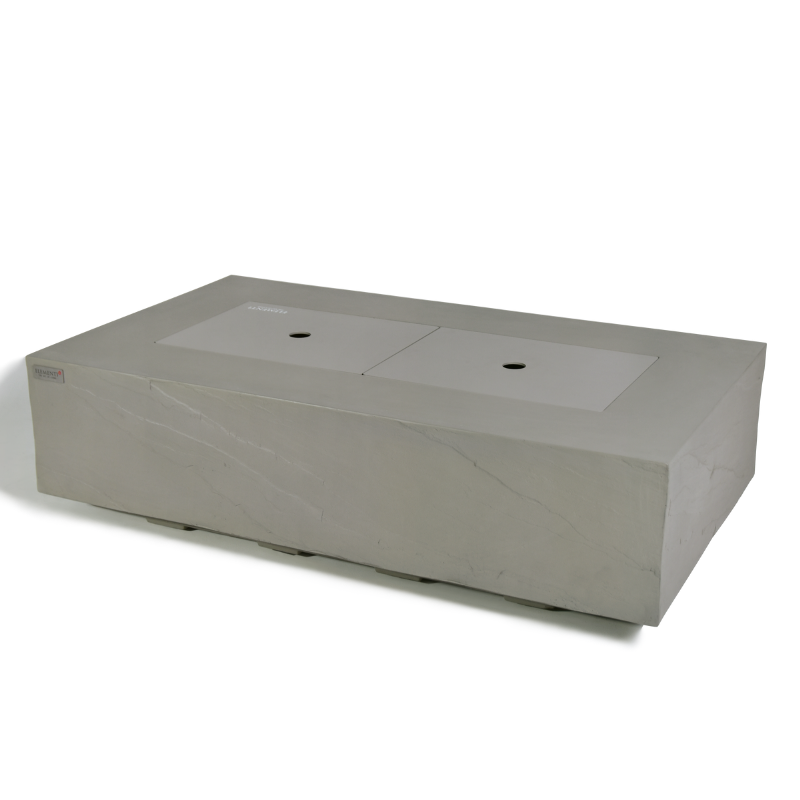 Elementi Plus - Meteora Rectangular Concrete Fire Pit Table - OFG410SG