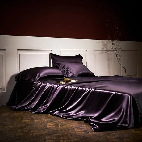 Royalis Purple Luxury Pure Mulberry Silk Bedding Set