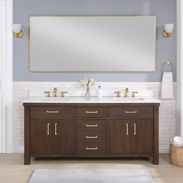 Vinnova Viella with White Composite Countertop Bath Vanity