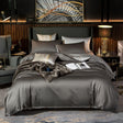 Shemir Grey Silver Reversible Egyptian Cotton Duvet Cover Set Duvet Cover Set - Venetto Design Twin / Flat Sheet Venettodesign.com