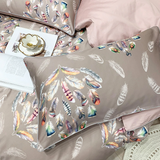 Amelia Leaf Floral Egyptian Cotton Duvet Cover Set