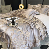 Serenity Cotton Satin Jacquard Duvet Cover Set