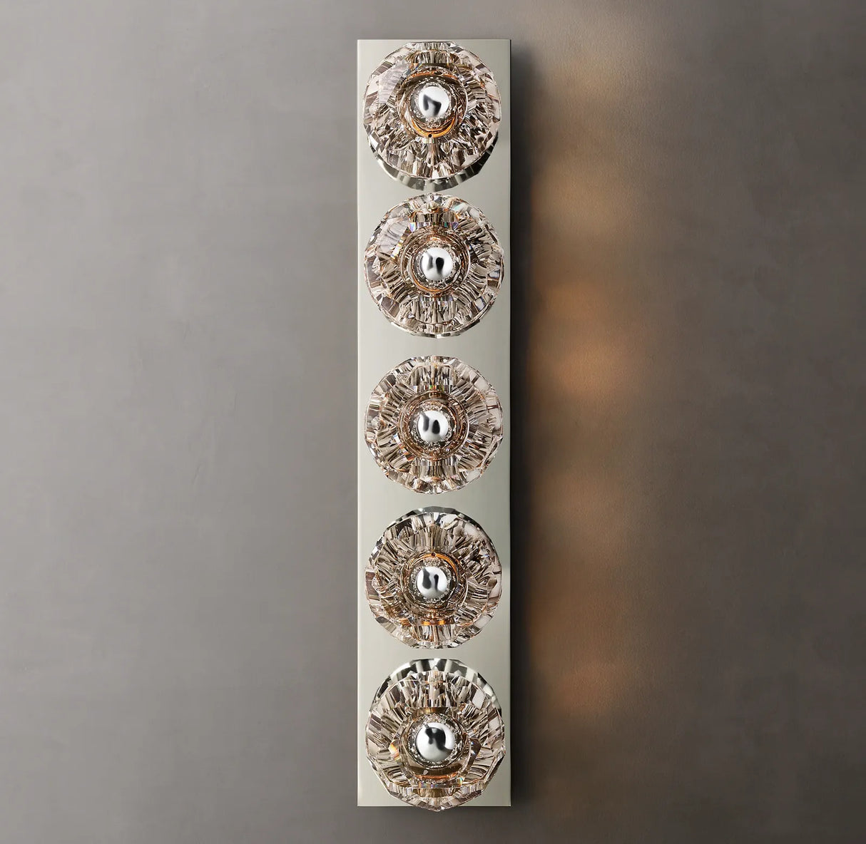 Florit Modern Crystal Ball Glass Grand Linear Wall Sconce