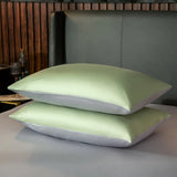 Shemir Light Green Silver Reversible Egyptian Cotton Duvet Cover Set