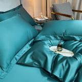 Neo Green Silky Cotton Duvet Cover Set