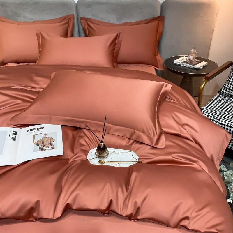 Neo Terracotta Cotton Duvet Cover Set