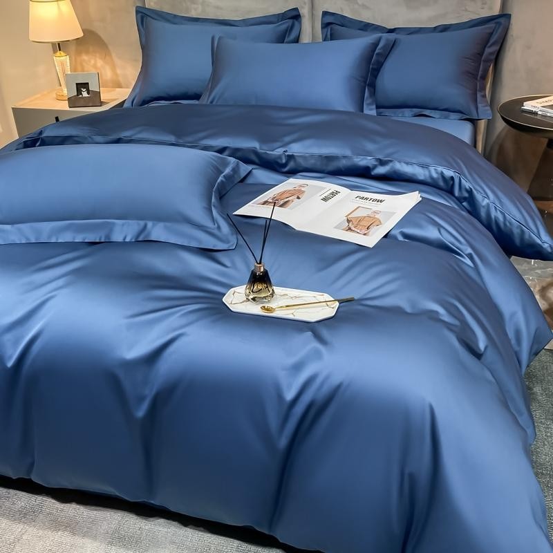 Neo Royal Blue Cotton Duvet Cover Set