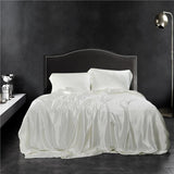 Eloise White Luxury Pure Mulberry Silk Bedding Set