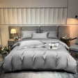 Neo Light Grey Silky Cotton Duvet Cover Set Duvet Cover Set - Point Design Twin / Flat Sheet / 4 Pieces pointdsgn.com