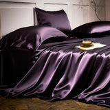 Royalis Purple Luxury Pure Mulberry Silk Bedding Set