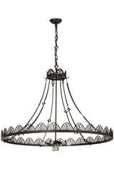 Meyda 43"W Shell and Ribbon Inverted Pendant