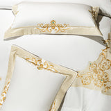 Cleopatra White Luxury Egyptian Cotton Duvet Cover Set