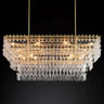 Radok 3 Tier Crystal Rectangular Chandelier 60"