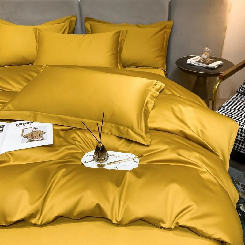 Neo Gold Silky Cotton Duvet Cover Set