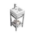 KubeBath Cisco Single Sink Stainless Steel Console with Acrylic Sink - Sea & Stone Bath