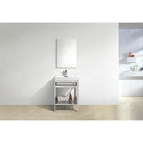 KubeBath Cisco Single Sink Stainless Steel Console with Acrylic Sink