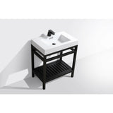 KubeBath Cisco Single Sink Stainless Steel Console with Acrylic Sink