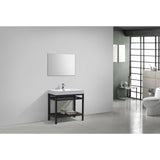 KubeBath Cisco Single Sink Stainless Steel Console with Acrylic Sink