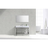 KubeBath Cisco Single Sink Stainless Steel Console with Acrylic Sink