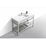 KubeBath Cisco Single Sink Stainless Steel Console with Acrylic Sink