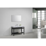 KubeBath Cisco Single Sink Stainless Steel Console with Acrylic Sink - Sea & Stone Bath