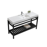 KubeBath Cisco Single Sink Stainless Steel Console with Acrylic Sink - Sea & Stone Bath