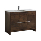 KubeBath Dolce Modern Single Bathroom Vanity with White Quartz Counter-Top