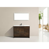 KubeBath Dolce Modern Single Bathroom Vanity with White Quartz Counter-Top