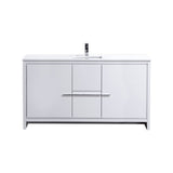 KubeBath Dolce Modern Single Bathroom Vanity with White Quartz Counter-Top